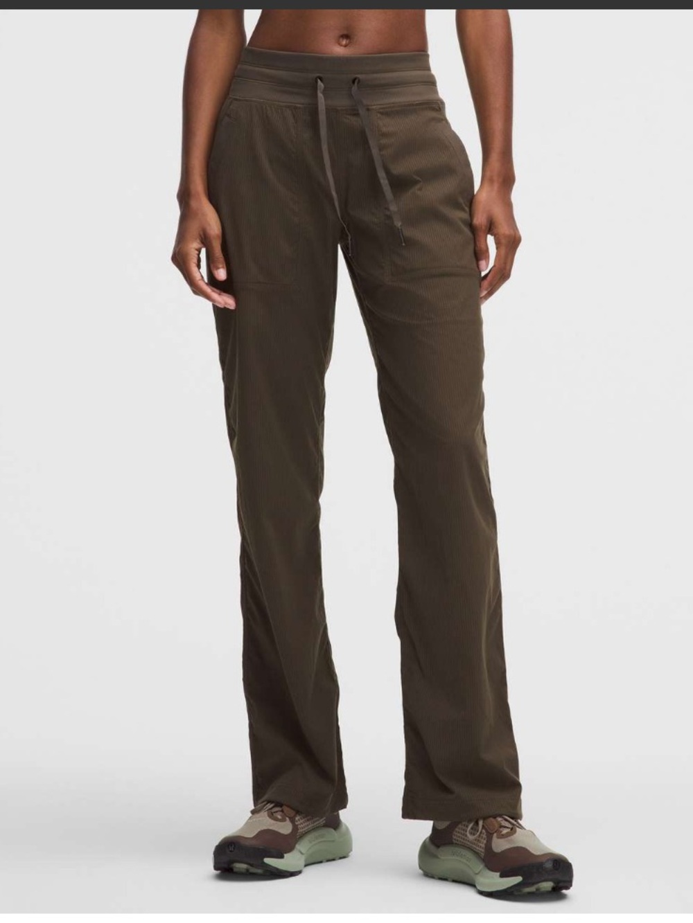 lululemon athletica Dance Studio Mid-Rise Pant in Olive Brown